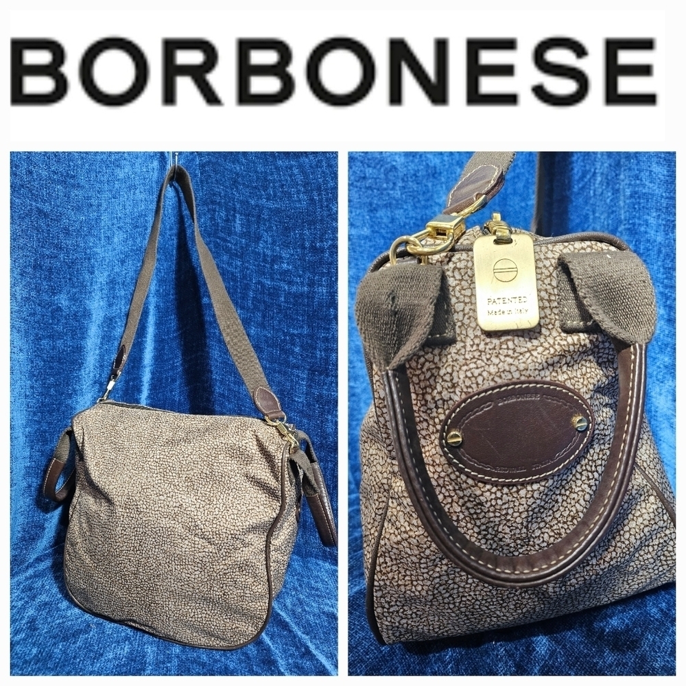 Borbonese Redwall Italia Convertible Partridge Purse Handbag Nylon - Picture 2 of 13